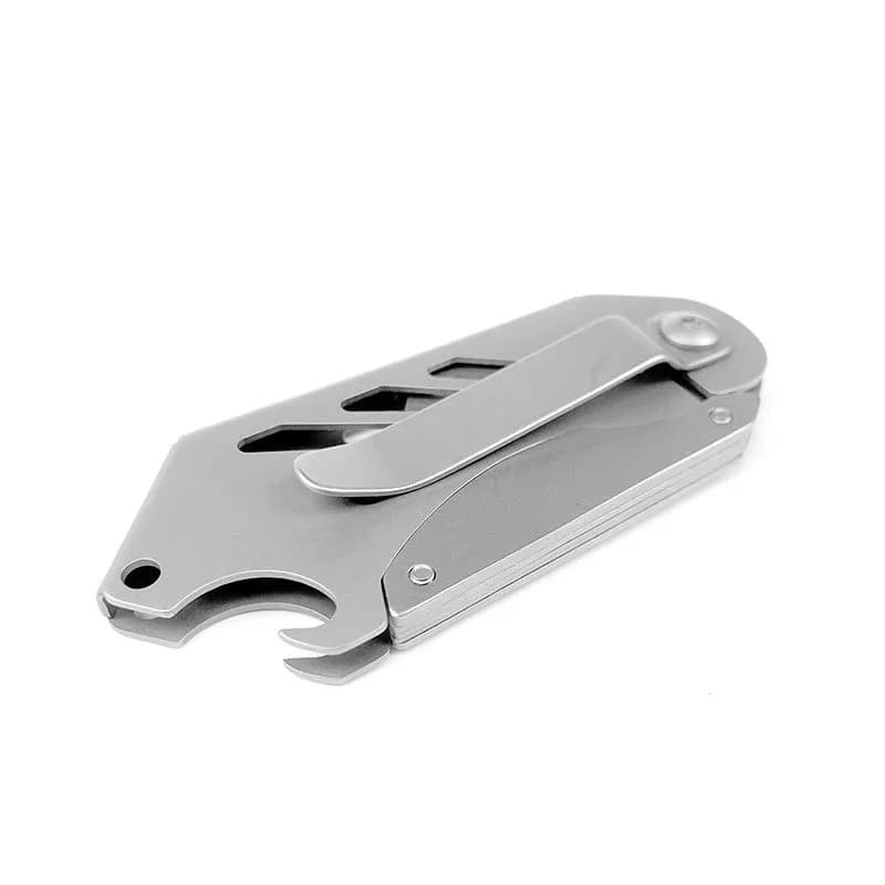Stainless Steel Folding Utility Knife Sharp Pocket Knife With Back Splint EDC Survival Tool Corkscrew Replaceable SK5 Blade - 3