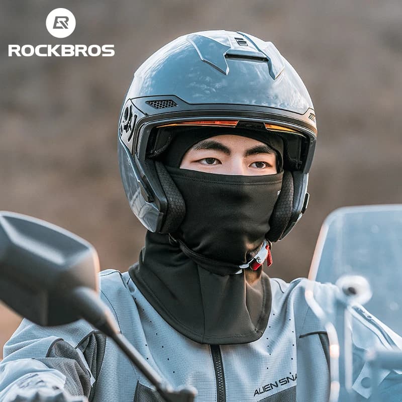 ROCKBROS Summer Ice Silk Cycling Mask Caps Outdoor Sun Protection Sports Motorcycle Cool Full Face Bicycle Mask Bike Scarf Mask - 5