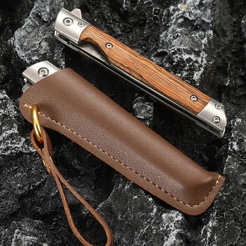 2024 Damascus Pattern Folding Knife Multi-Purpose Outdoor Camping Quick Open Pocket Knife Stainless Steel Folding Knife - 3