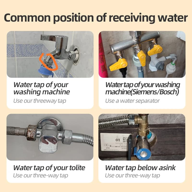 Ecovacs X2/X1/T10/T20 Robot Vacuum Water Change Kit Auto Water Refill and Drain water hookup kit - 5