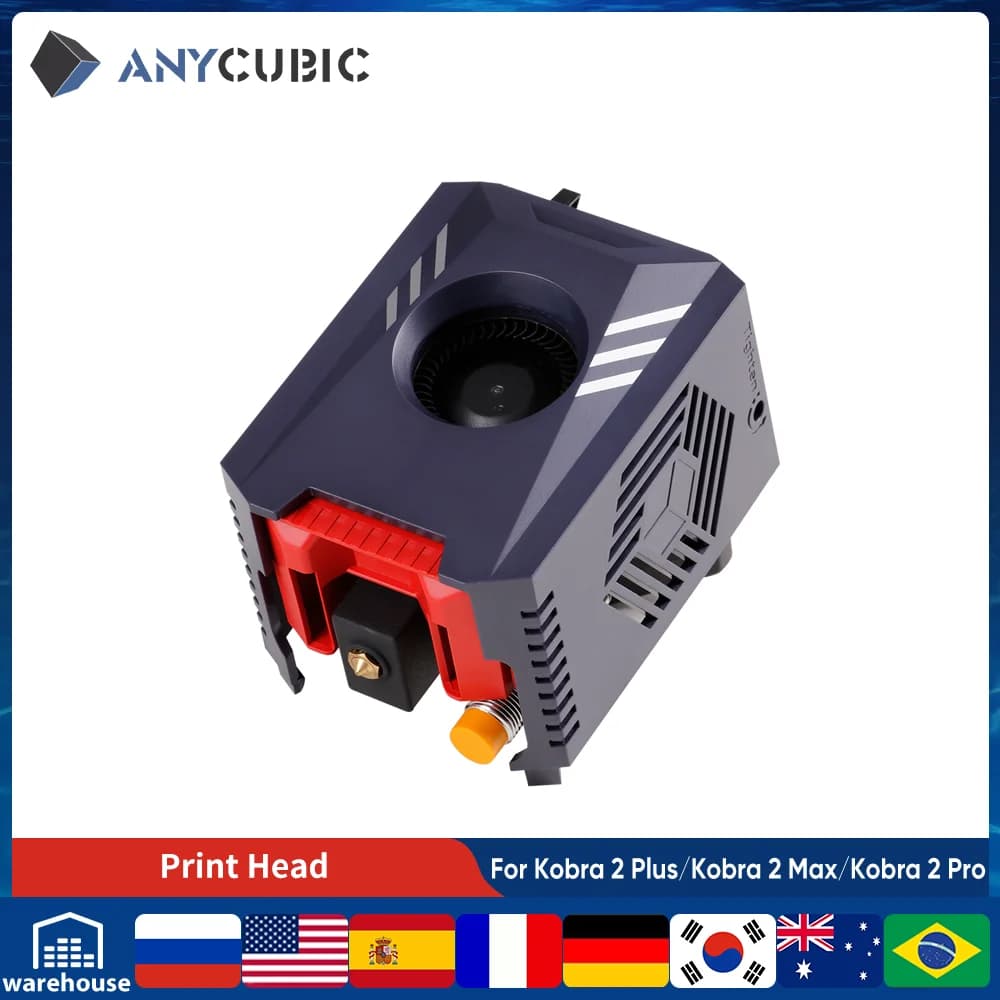 ANYCUBIC Original Print Head Accessory For FDM Anycubic Kobra 2 Plus Kobra 2 Pro Kobra 2 Max 3D Printer Parts Print Head