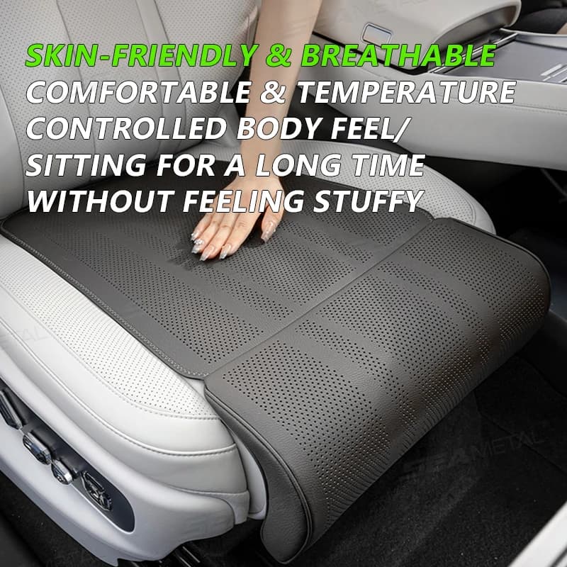 SEAMETAL Car Seat Cushion with Leg Support Universal Car Seat Protection Cover with Extension Leg Rest Padding Relieve Fatigue - 3