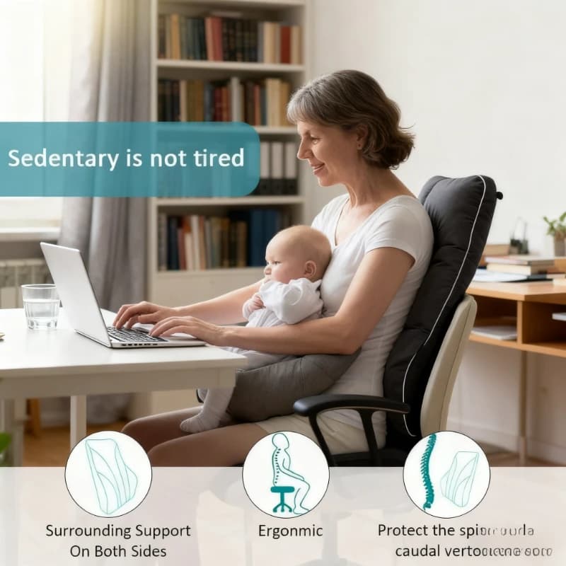Car Seat Office Chair Back Lumbar Support Car Waist Rest Rebound Memory Foam Cushion Pad Back Lumbar Cushion for Car Driver - 4