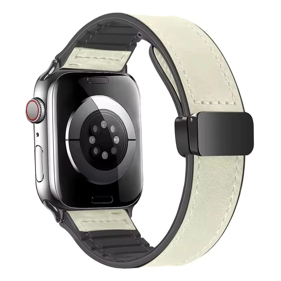 Leather Strap for Apple Watch 10 Ultra 9 Band 46mm 49mm 42mm 44mm 45mm 40/41mm Bracelet men Silicone iWatch Series 9 8 7 SE 6 5 - 4