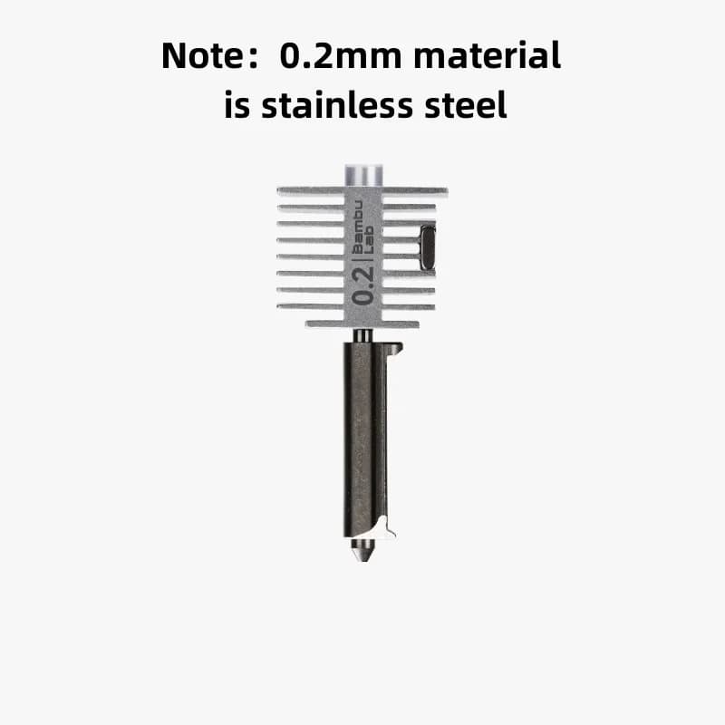 Genuine Bambu Lab A1/A1 Mini Hotend Kit 0.4mm Multi-Size Nozzle Set Official Spec Stainless steel and Hardened Steel Hot End - 2