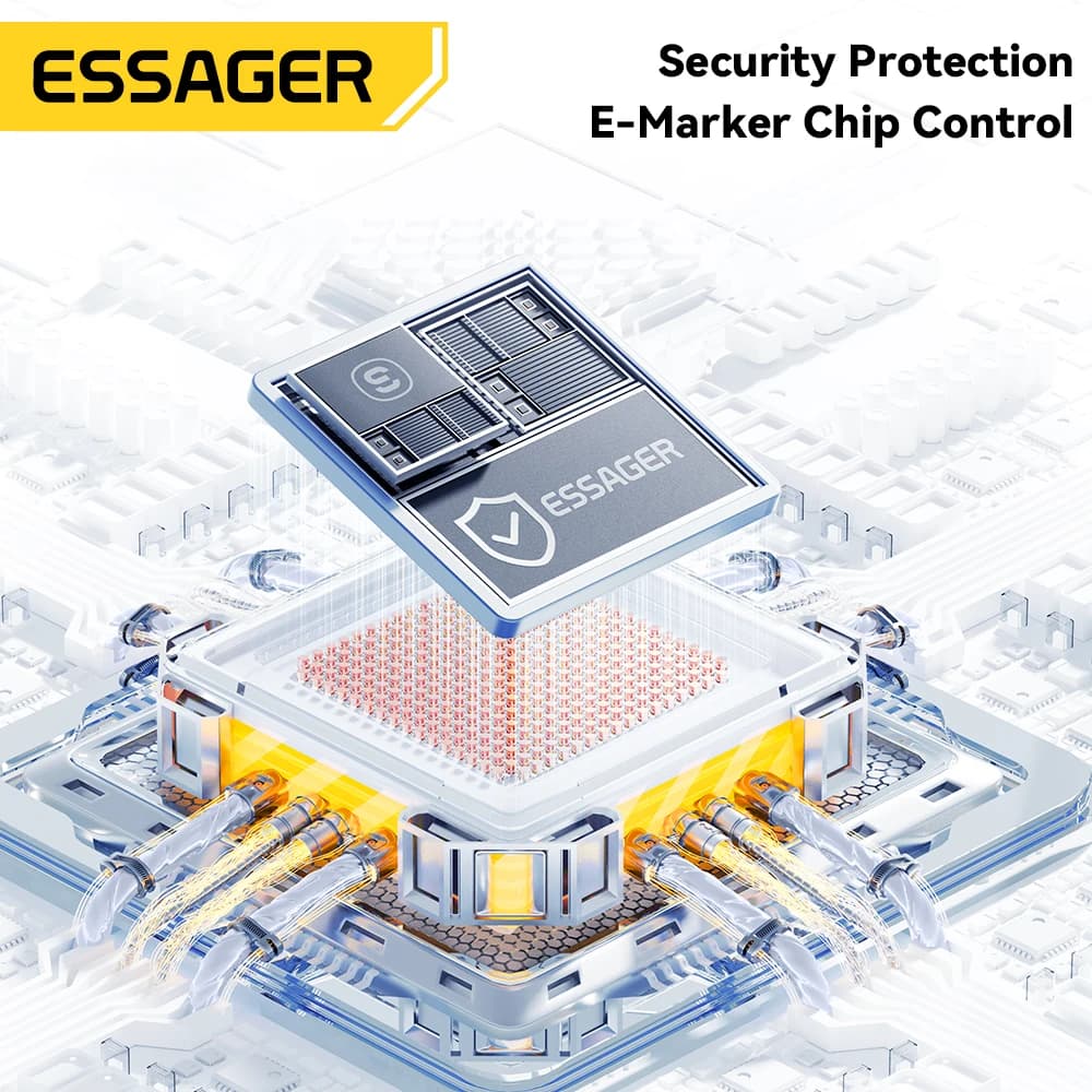 Essager Car Spring Type C Cable  For iPhone 17 16 15 Pro Xiaomi Samsung 100W PD Fast Charging For Macbook iPad Type C to C Cable - 5