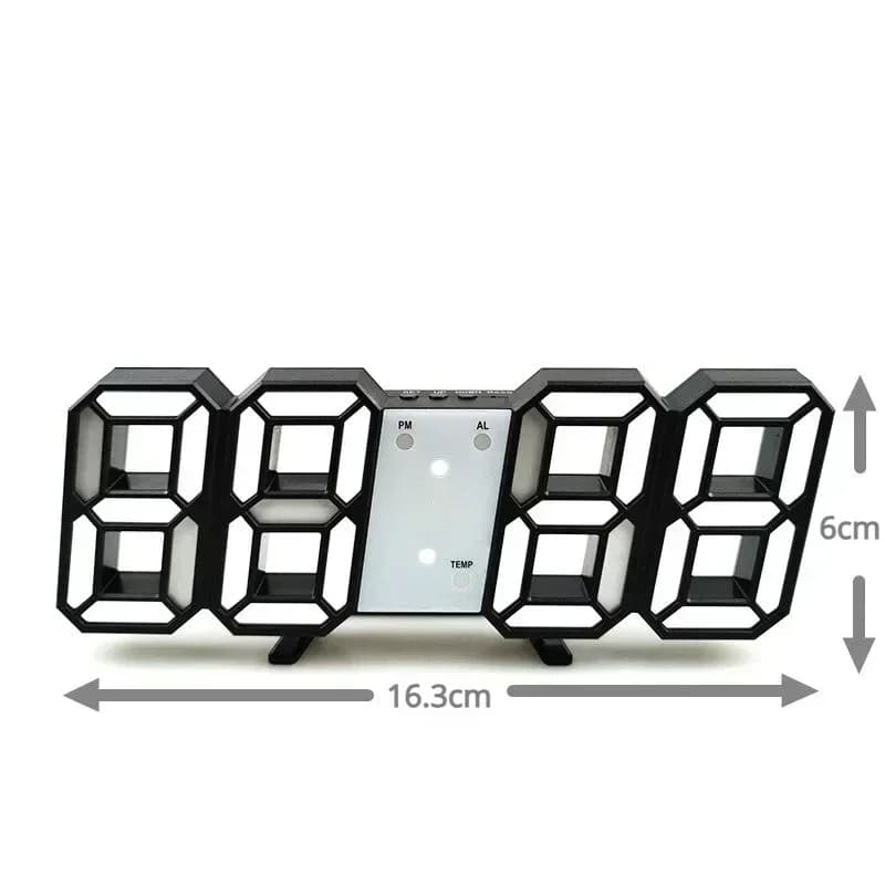 Purchase Products Clock 3D LED Digital Alarm Clock Wall Clock Time/date/temperature For Home/kitchen/office Clocks Decor Garden - 6