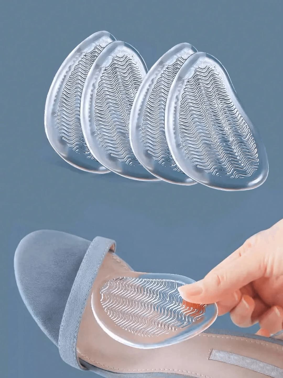 وسادات قدمين للسيدات، مضادة للانزلاق، من السيليكون، تخفف آلام القدمين، مناسبة للأحذية ذات الكعب العالي