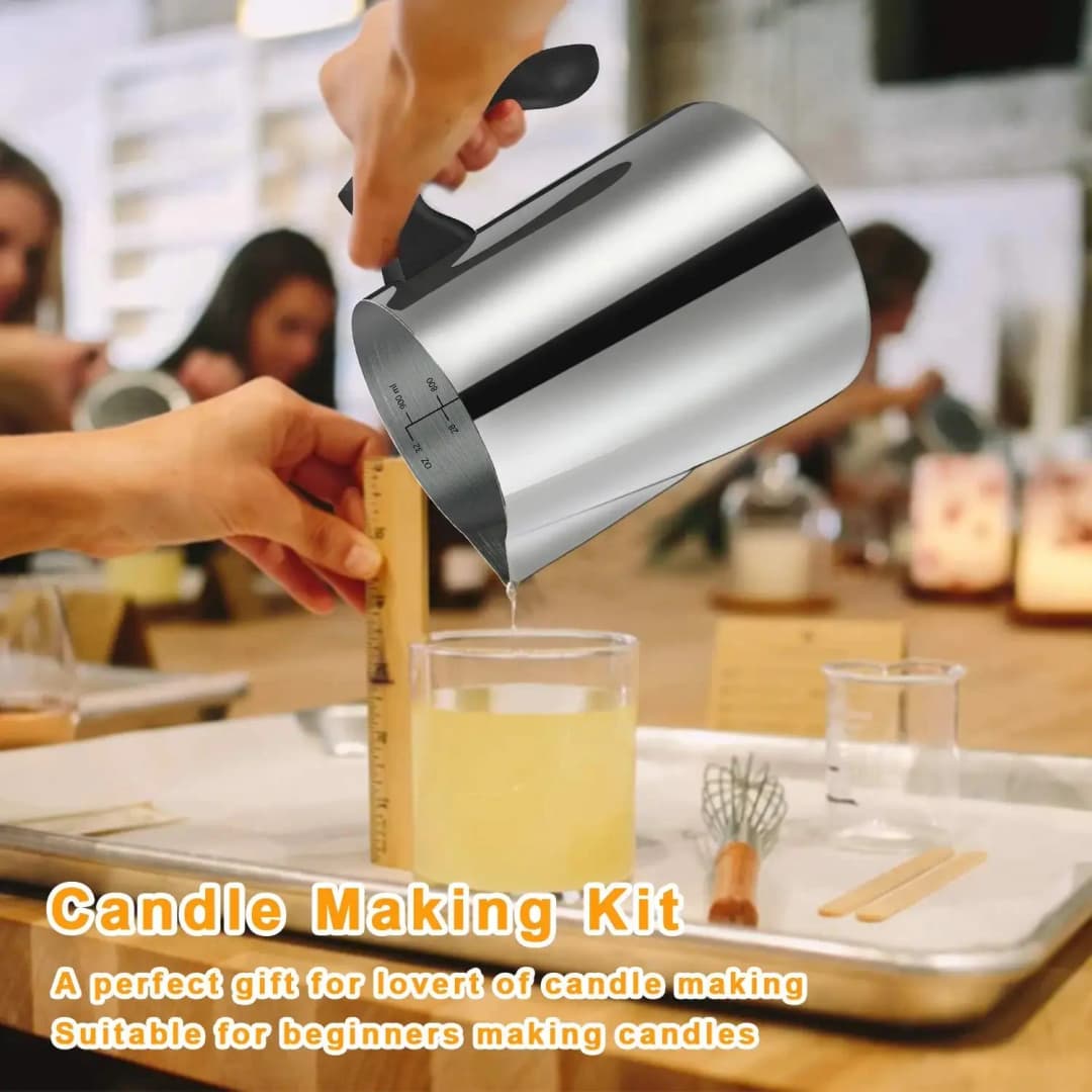 Gemos  شمع لصناعة الشموع500 واط الإلكترونية موقد شمعة صنع عدة مع الشمع Melter وعاء Candle بها بنفسك شمعة صنع لوازم مجموعة أدوات جعل شمعة نفسك - 6