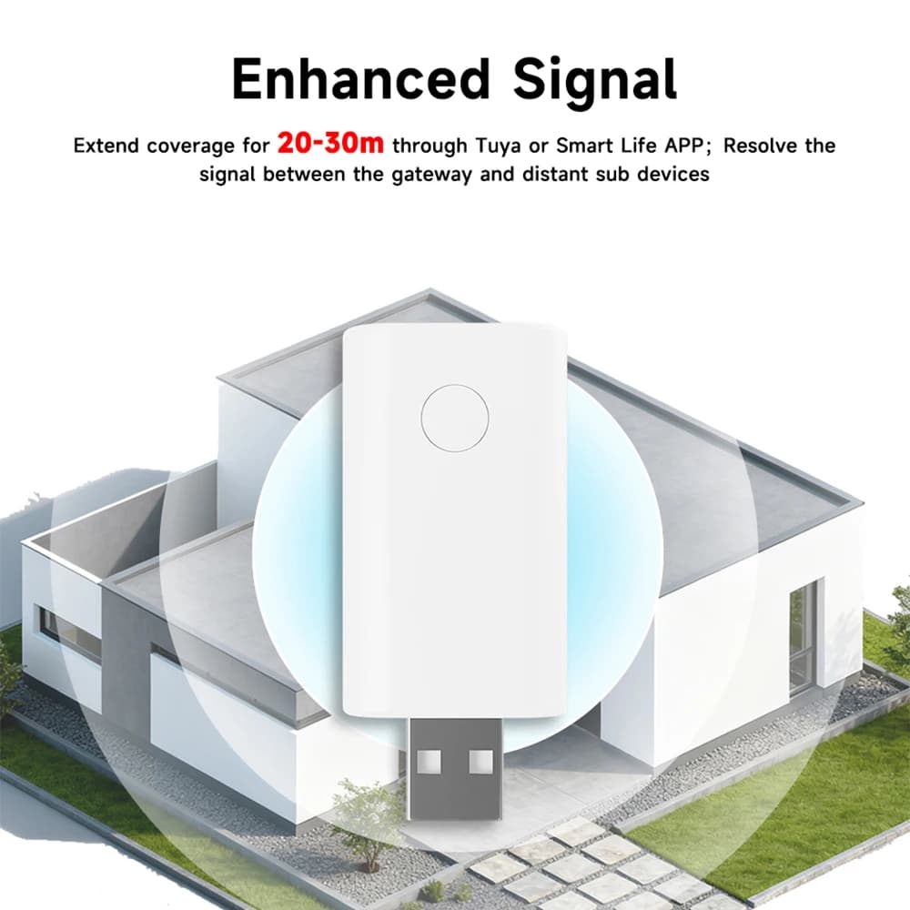 مكرر إشارة Tuya ZigBee 3.0، موسع USB، مضخم إشارة أتمتة المنزل الذكي، يتطلب مركز بوابة، تحكم عبر تطبيق Smart Life - 4