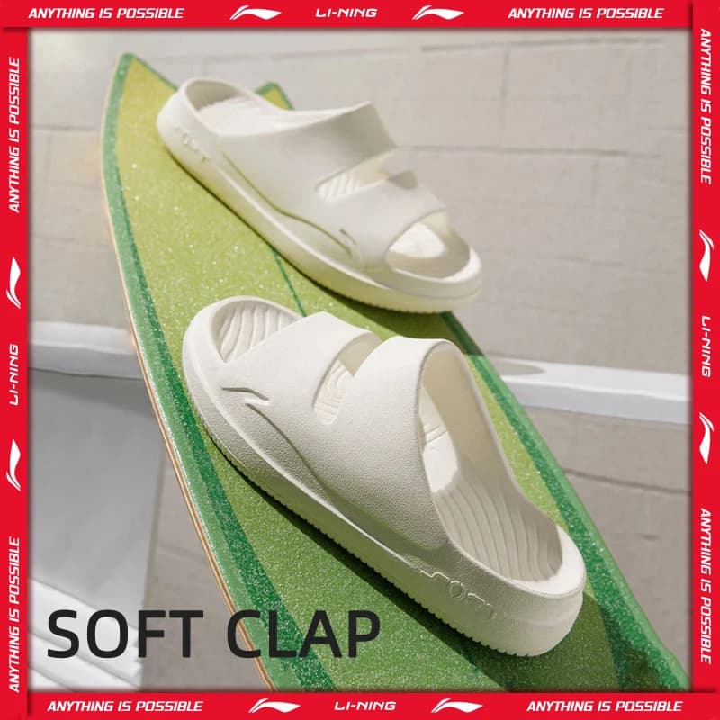 لي-نينغ للجنسين نعال كلاب ناعمة كومفوم مرتدة خفيفة الوزن قابلة للتنفس للرجال والنساء نعال أنيقة AGAV017