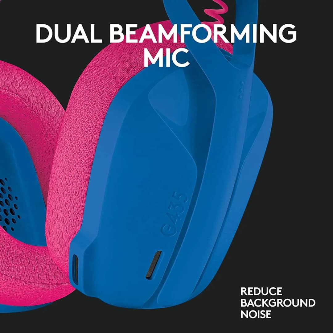 Logitech G435 wireless gaming headset with Bluetooth virtual surround sound, low latency, long battery life, comfortable to wear - 4