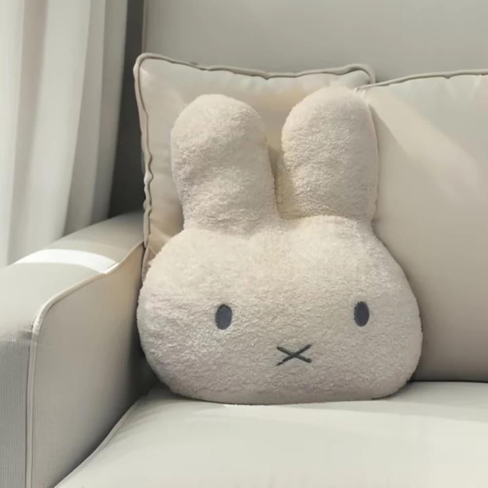 Kawaii Miffy Cute Plush Pillow Cartoon Rabbit Add Cotton High Quality Household Bedroom Simple Sofa Cushion Girl Festival Gift - 2