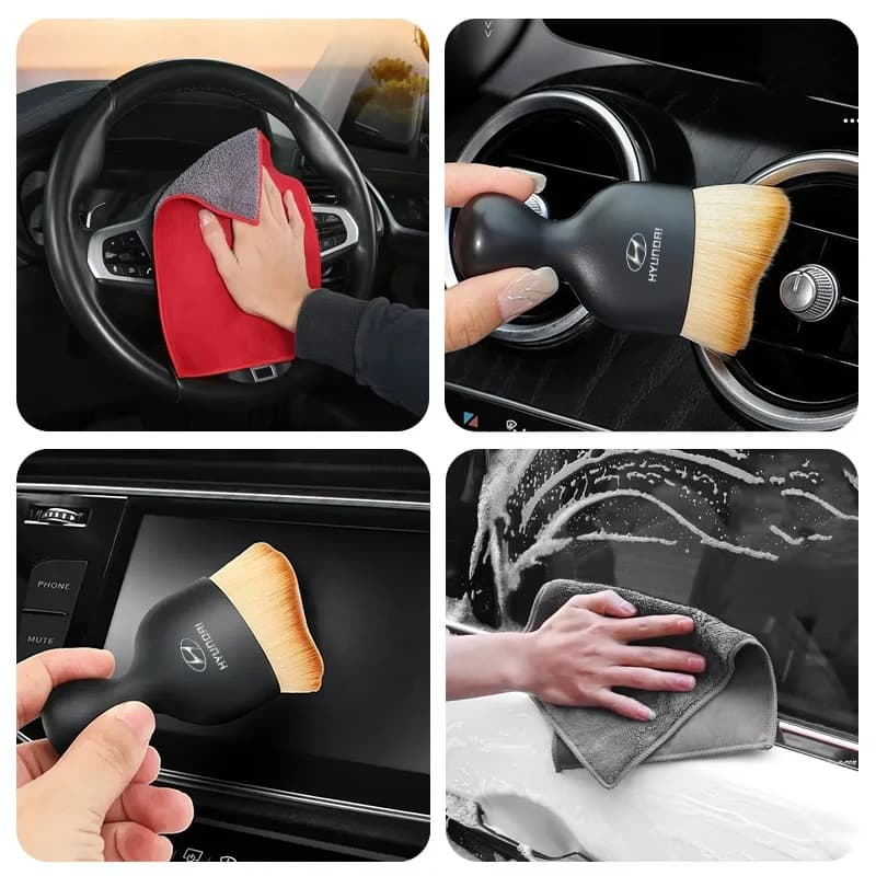 منشفة غسيل سيارات سوبر ماصة من الجلد المدبوغ لهيونداي i40, i30, i20, i10, سوناتا, إلنترا, أكسنت, توكسون، أدوات تنظيف داخلي - 5