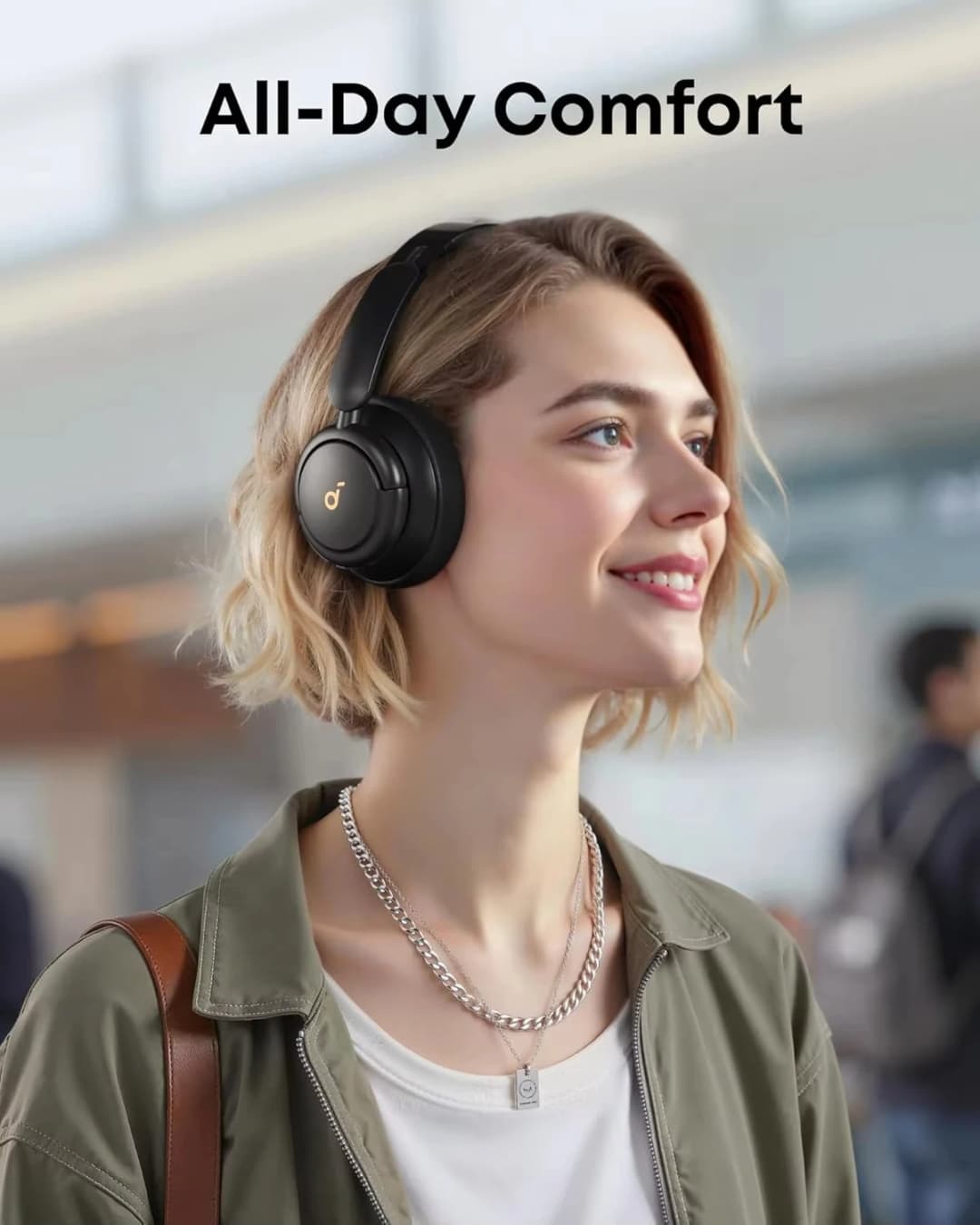 Soundcore by Anker Life Q30 Hybrid Active Noise Cancelling Headphones Wireless Bluetooth Headphones Over Ear Headset Earphone - 5
