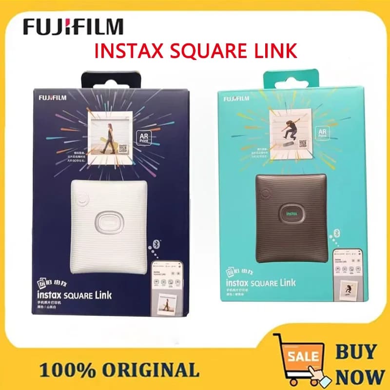 Classic Bluetooth FUJIFILM INSTAX SQUARE LINK Smartphone Photo Printer 4.2 Connectivity Midnight Green Ash White