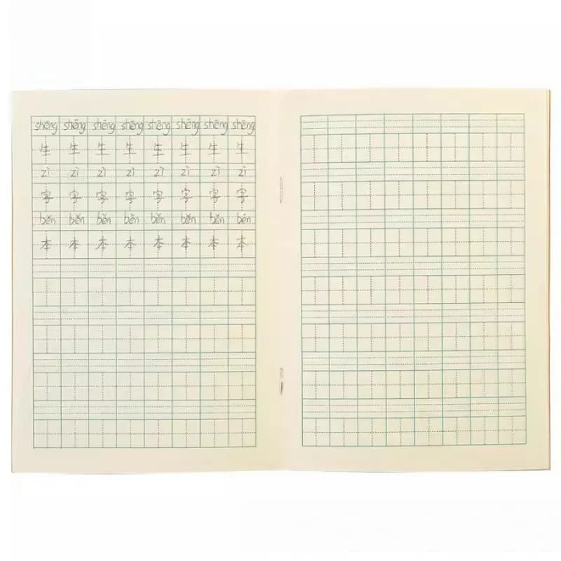 كتاب تدريب على الكتابة الصينية مع شبكة Tianzi Pinyin دفتر ملاحظات الطالب أدوات مكتبية صينية 2/5 قطع - 4