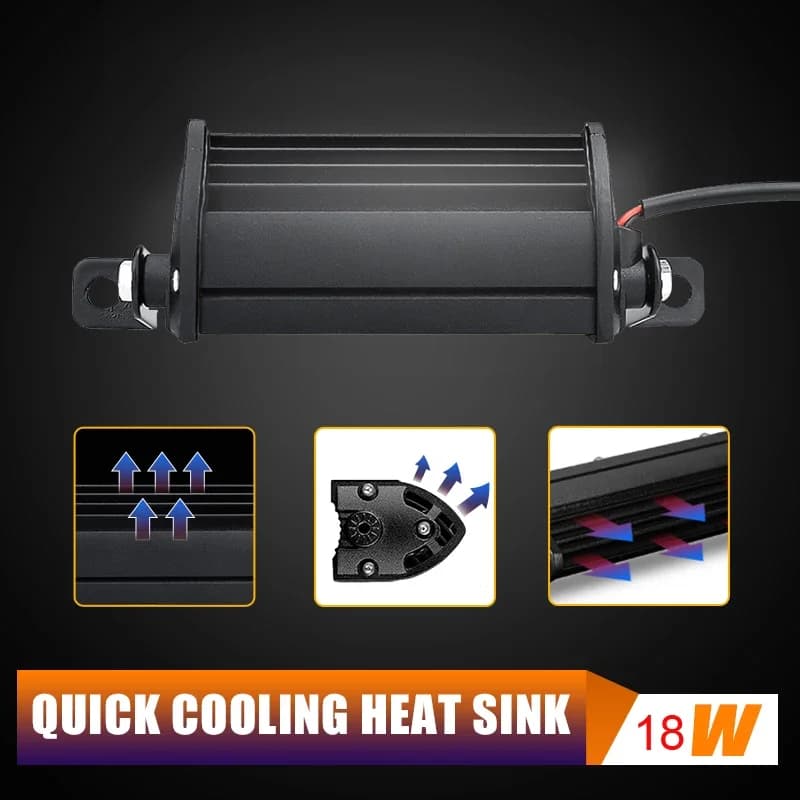 Led Work Lights Tractors Trucks 12V 24V COB 4 Inch Headlight Motorbike Scooter Atv Led Bar Spotlight Driving Fog Lights Offroad - 3