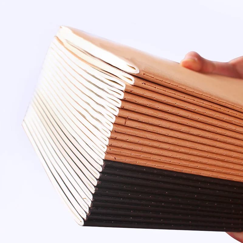 5 دفاتر A5 وB5 وA4، 36 ورقة/72 صفحة لكل دفتر، ورق كرافت وغطاء أسود، لوازم الملاحظات المكتبية QP-09