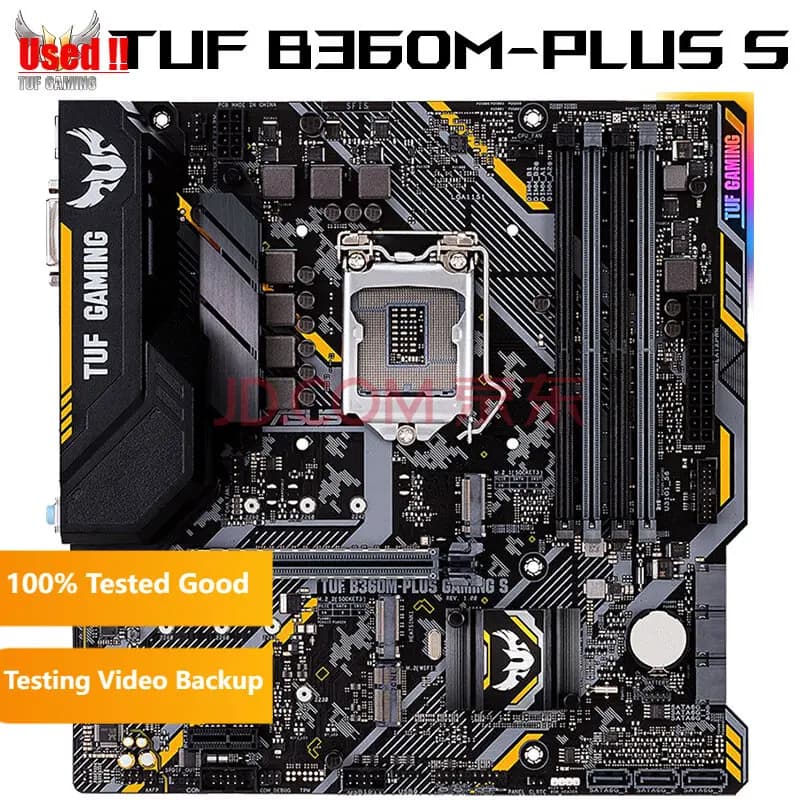 لوحة أم ASUS B360M-PLUS GAMING S بمعالج Intel LGA1151 وشريحة B360 وذاكرة DIMM DDR4 ودعم معالجات i7 8700 و8700K و8500 - 2