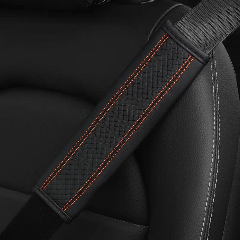 Car accessories seat belt PU Leather Safety Belt Shoulder Cover Breathable Protection Seat Belt Padding Pad Auto Interior - 5