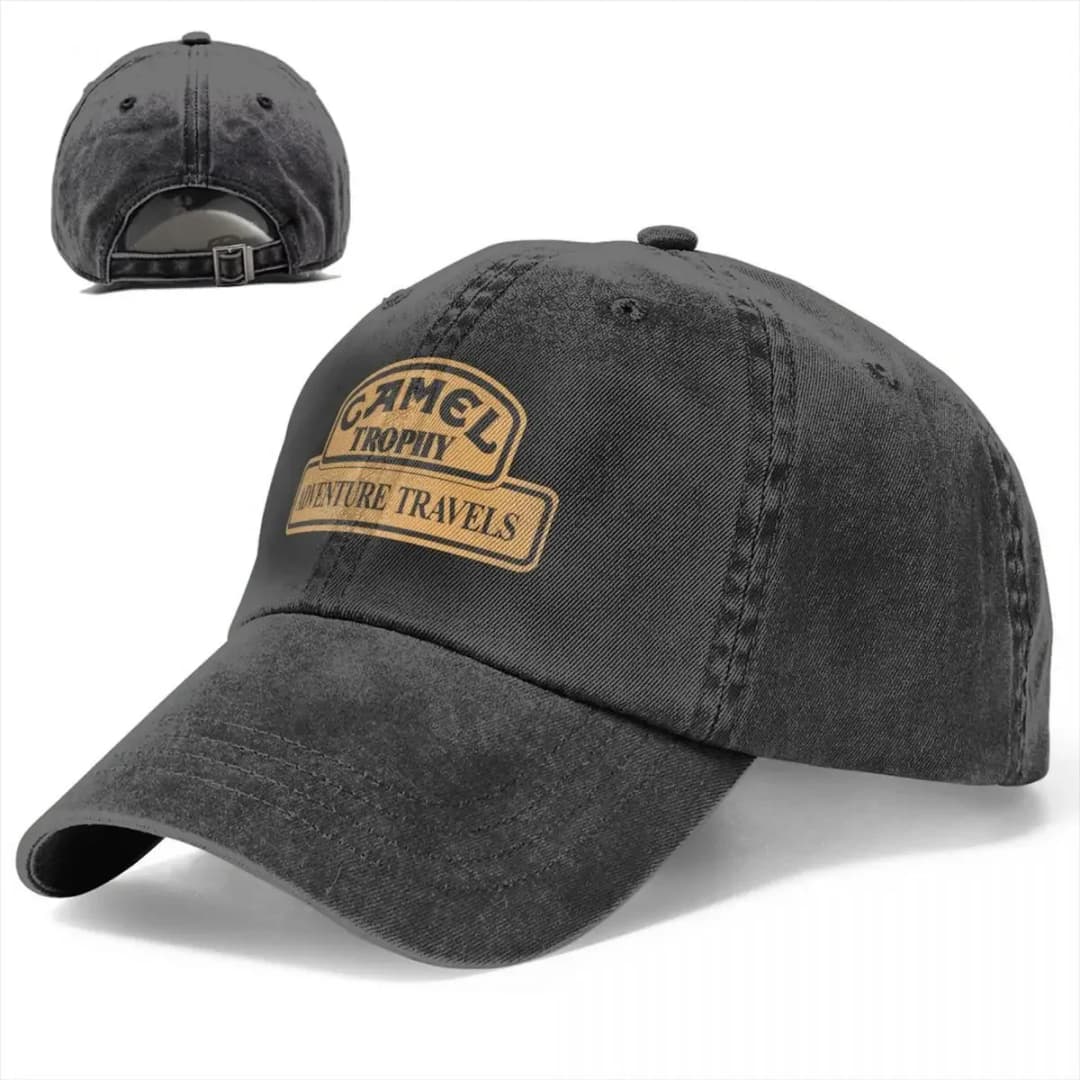 Retro Camel Trophy Racing Baseball Cap Men Women Distressed Denim Snapback Hat Outdoor Summer Unstructured Soft Caps Hat - 2