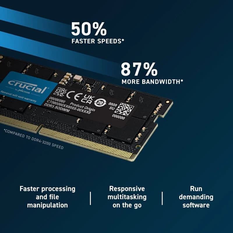Crucial DDR5 SODIMM  RAM 16GB 32GB 24GB 48GB Notebook 4800MHz  5600MHz 1.1V for Laptop Memory - 2