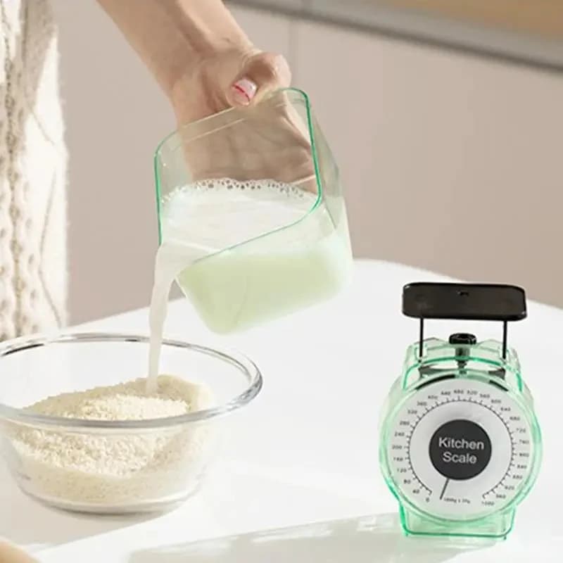 ميزان مطبخ ميكانيكي 1 كجم لقياس الخضروات والطعام، مثالي للاستخدام المنزلي - 4