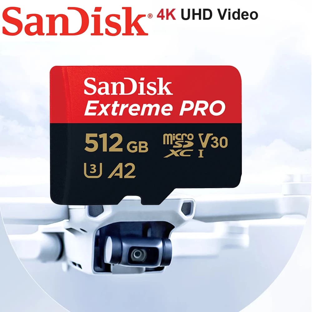 Sandisk Extreme pro SD Card 64GB 128GB 256GB 512GB U3 4K V30 A2 Class 10 Flash Card for Phone Camera - 4
