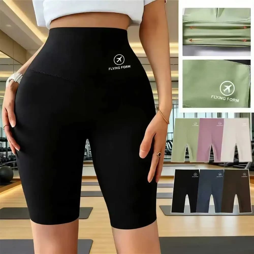 شورتات رياضية نسائية مقاسات M-XL، شورتات جديدة للدراجات والجري واللياقة، خصر عالي، شورتات صالة رياضية ويوجا - 2