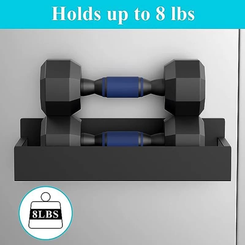 Magnetic Fridge Shelf Spice Storage Rack Refrigerator Side Shelf Black Iron Household Space Saving Kitchen Organizer Shelf - 4