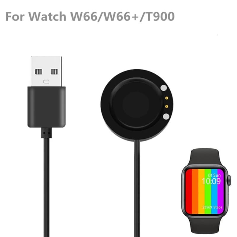 USB Charging Cable Magnetic Power Adapter Smartwatch Charge Cord Portable Charger Wire Dock Station for W66 Smart Watch