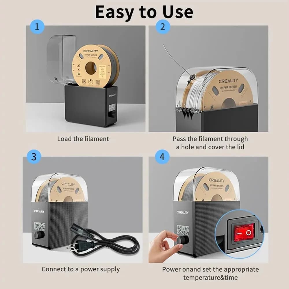 Creality Filament Dryer 2.0 1KG 3D Printer Filament Compatible with 1.75 2.85 3.00 3D Filament for PLA PETG ABS TPU - 2
