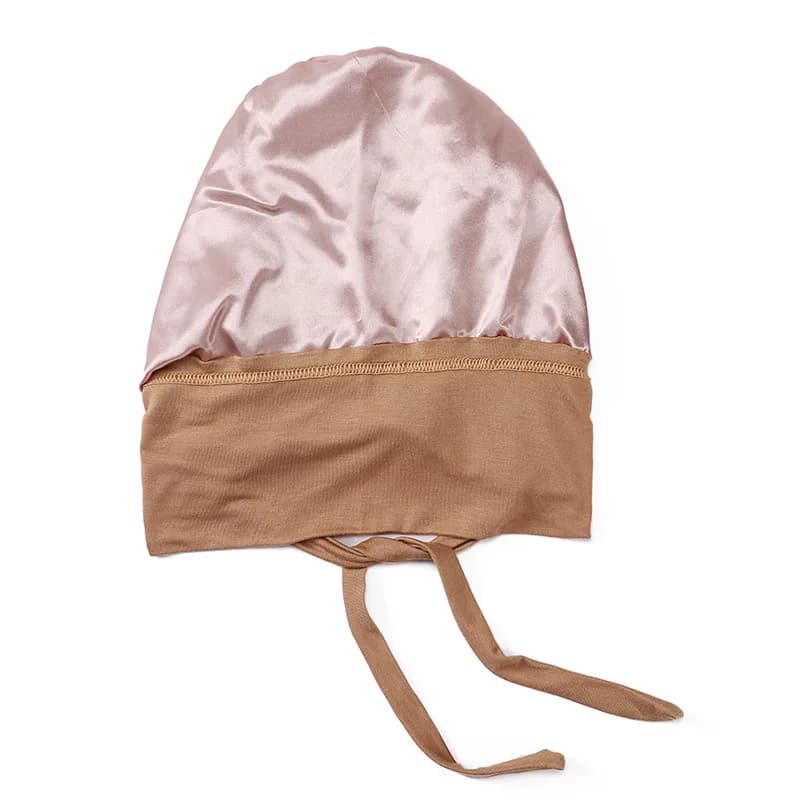 Soft Modal Cotton Underscarf Cap Silkly Satin Lined Muslim Inner Hijab Cap Women's Headscarf Bonnet Adjustable - 4