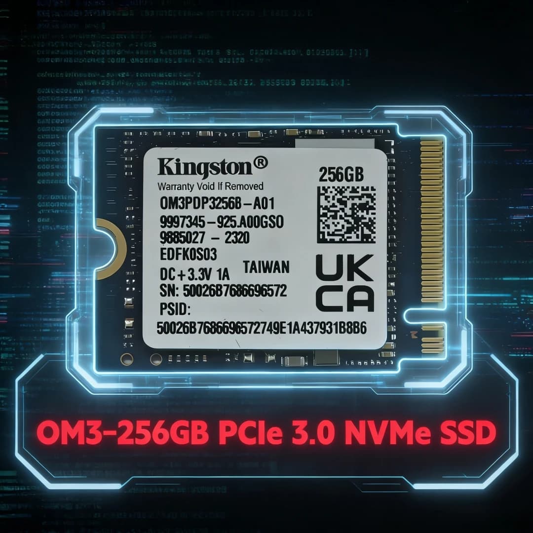 كينجستون NVMe M.2 2230 وحدة تخزين داخلية صلبة OM3 PCIe 4.0 بسعة 128 جيجابايت/OM3 PCIe 3.0 بسعة 256 جيجابايت - متوافق مع Stream Deck، اللاب توب، والديسكتوب - 3