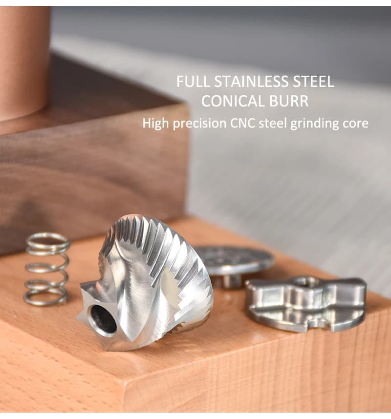 مطحنة قهوة يدوية من الفولاذ المقاوم للصدأ 304، مطحنة بُر، أداة مطبخ، آلة طحن القهوة - 5
