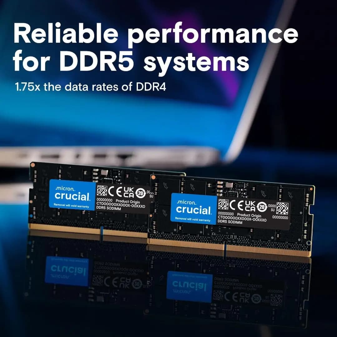 Original Crucial DDR5 RAM 8GB 16GB 32GB 4800MHz 5600MHz 262pin SO-DIMM Memory non-ECC for LEGION Laptop Notebook RAM - 3
