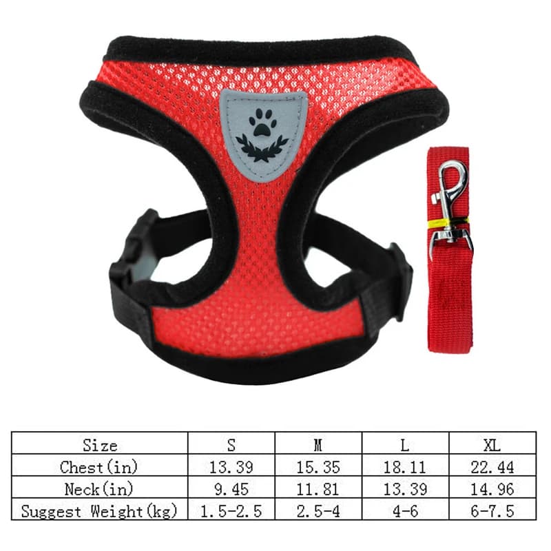 New Cat Harness Vest Walking Leash For Puppy dog Collar Polyester Adjustable Mesh Dog Harness For Small Medium Pet Accessories - 6