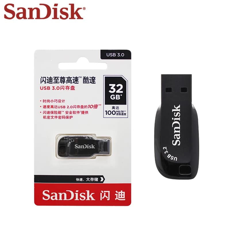 محرك أقراص فلاش SanDisk Ultra Shift USB 3.2 بسعات 32GB و64GB و128GB و256GB محمول للكمبيوتر ذاكرة أصلية U Disk - 3