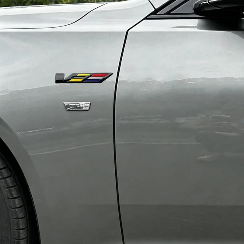 3D Metal Car Fender Decorative Sticker For Cadillac CT4 CT5 CT6 XT4 XT5 Sports Modification Accessories - 2