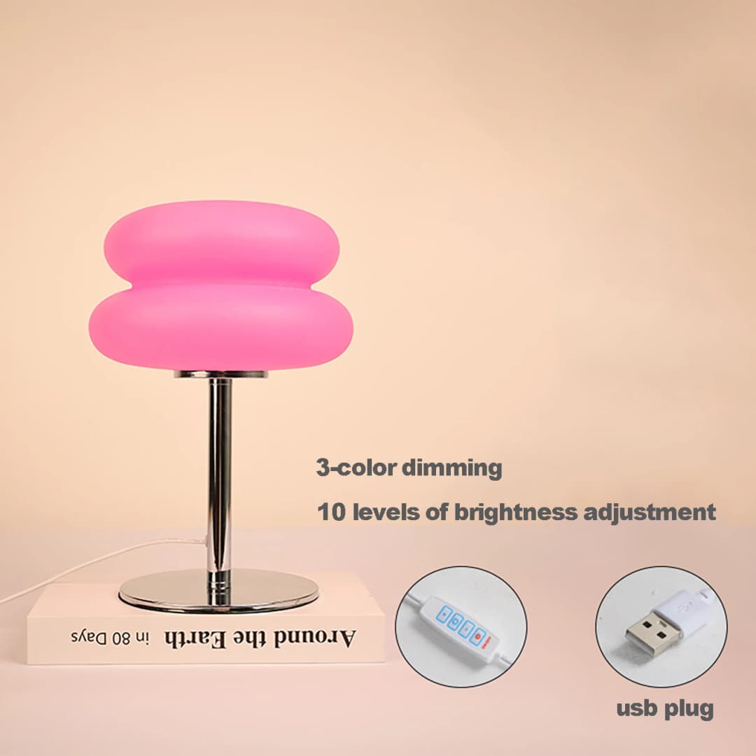 Table lamp bedroom room lamps  USB Plug LED mushroom table lamp Living room dining room ambient lighting(Not glass) - 5