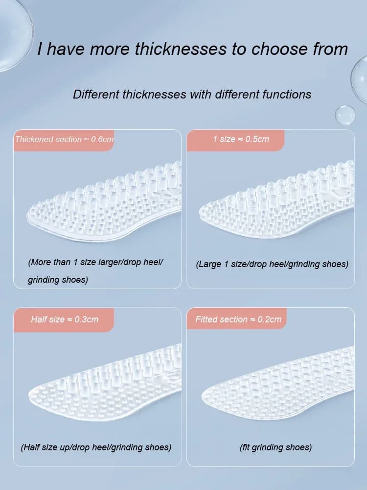 ملصقات كعب سيليكون محسنة قبضات كعب للنساء الرجال وسائد كعب مقاومة للانزلاق بطانات غير قابلة للانزلاق حامي العناية بكعب القدم - 5
