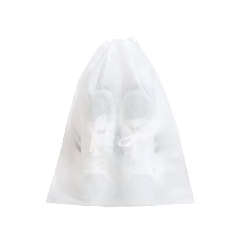 المحمولة الأحذية المنظم السفر حقيبة التخزين غير المنسوجة شفافة الرباط حقيبة البيئية الغبار أغطية الأحذية - 6