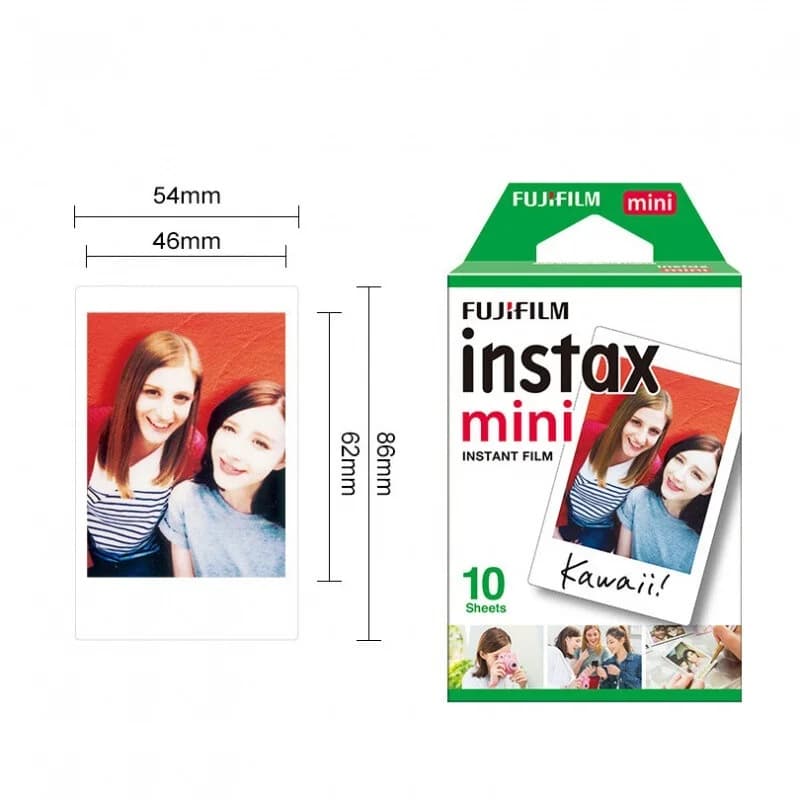 فيلم Fujifilm Instax Mini بلون حافة بيضاء، 10/100 ورقة، لكاميرا FUJI الفورية Mini 11 وMini 9 و8 و7s و70 + ملصقات مجانية - 6