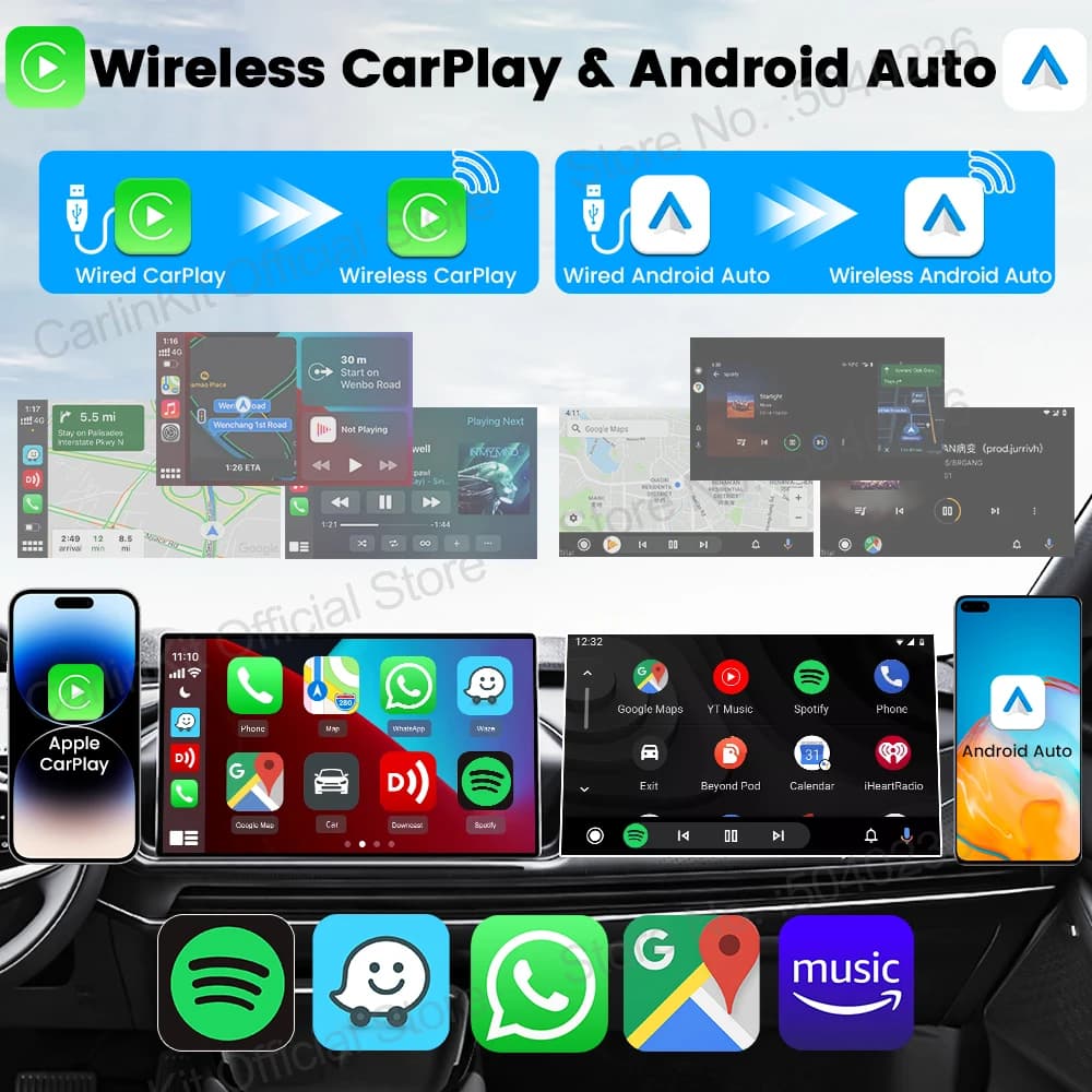 MINI 5 Pro/Mini Ultra CarlinKit Wireless CarPlay Adapter Smart CarPlay Box  for Car Plug and Play WiFi Bluetooth Auto Connection - 2