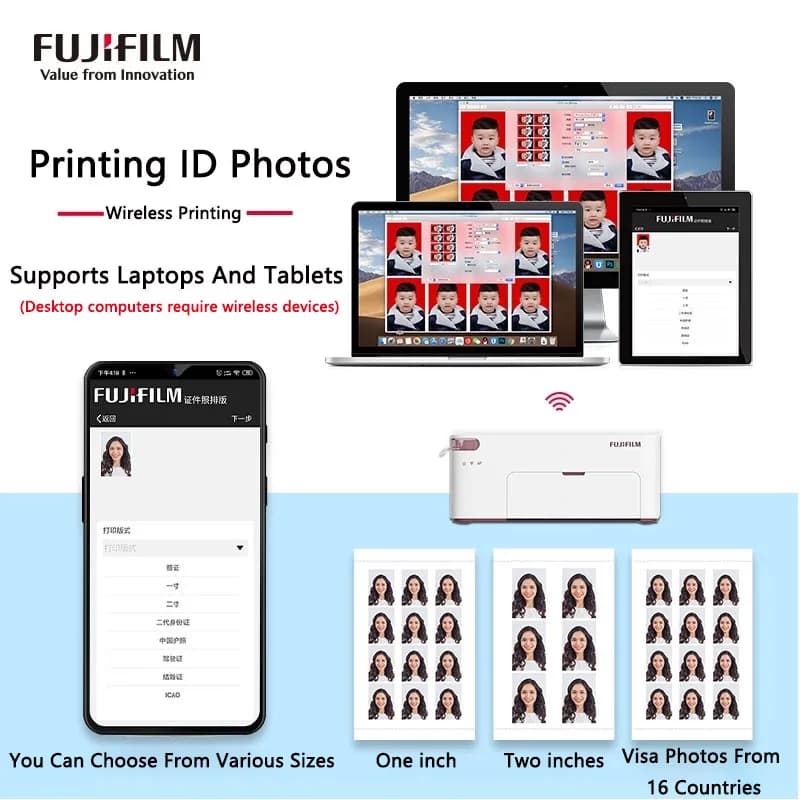 Fujifilm Xiaoqiaoyin Portable Thermal Sublimation Printing Second Generation WIFI Princiao Smart 2 Mobile Phone Photo Printer