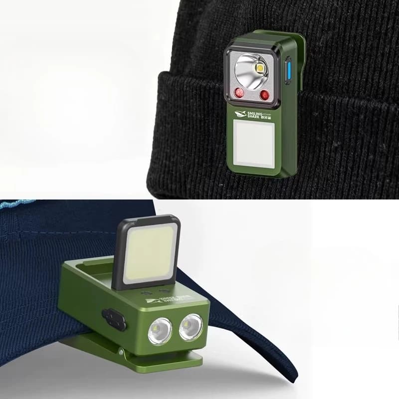 كشاف LED بمشبك مغناطيسي، إضاءة طويلة الأمد، مصباح طوارئ قابل لإعادة الشحن، مثالي للتخييم والمشي في الهواء الطلق