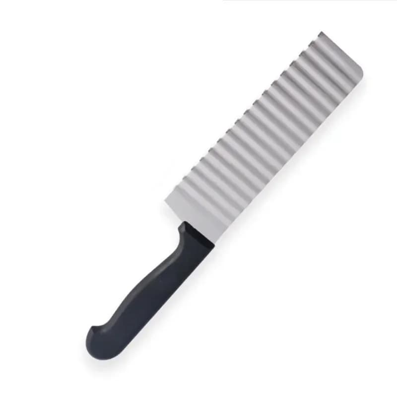 Stainless Steel Potato Chip Long Slicer Dough Vegetable Fruit Crinkle Wavy Slicer Knife Potato Cutter Chopper French Fry Maker - 5
