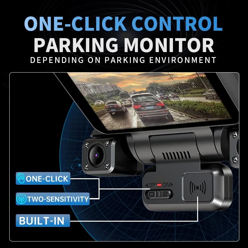 XUOIB I9pro-WB 4CH 360° Dash Cam 4'' Touch Screen 4K/2K Front for Car DVR Camera 24H Parking Mode GPS WiFi Recorder Night Vision - 6