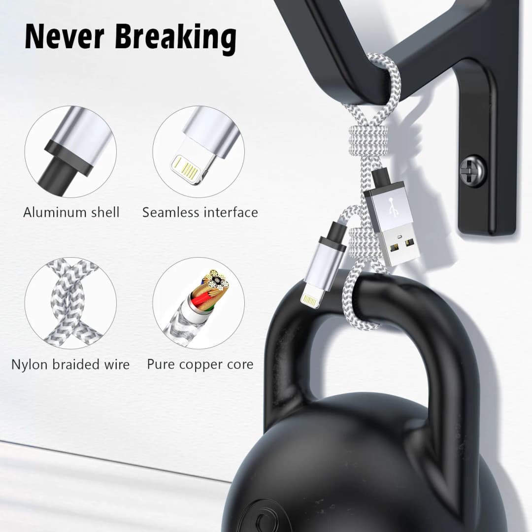 Fast Charging USB Charger Cable For iPhone 14 13 12 11 Xs Max Xr X 8 7 6 Plus  iPad Origin Mobile Phone Long Data Cord 1m 2m 3m - 5